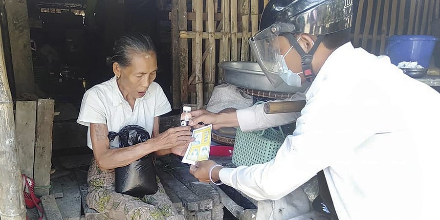 Sharing care packages in Myanmar