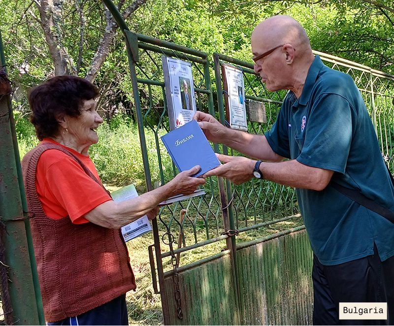 a gift of a Bible in Eurasia