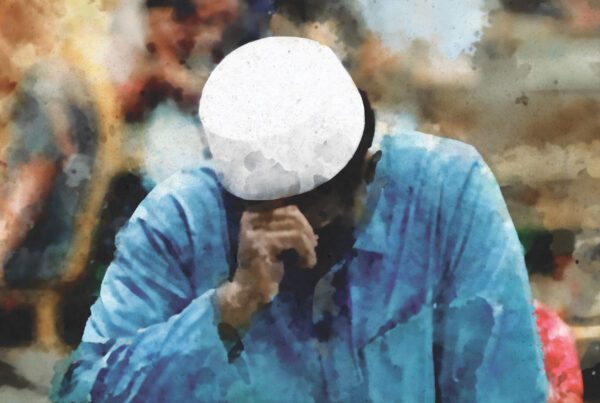 man weeping