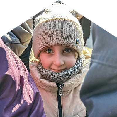 a little girl in Ukraine