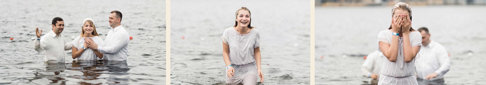 a young girl is baptized in Ukraine before the war